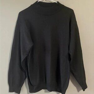 Adonis size M Classic Black Men's Sweater, wool blend, simple